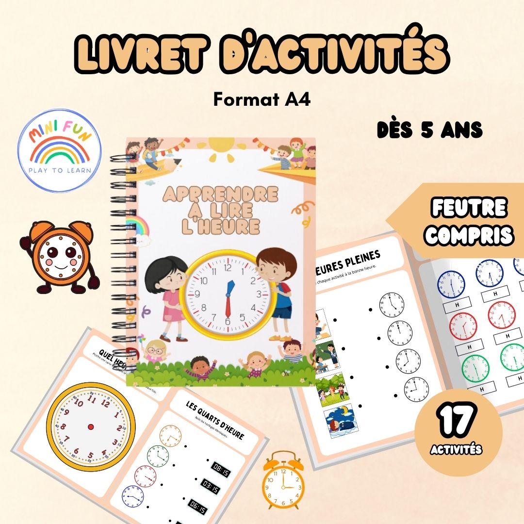 Livret J'apprends l'Heure (dès 4 ans)