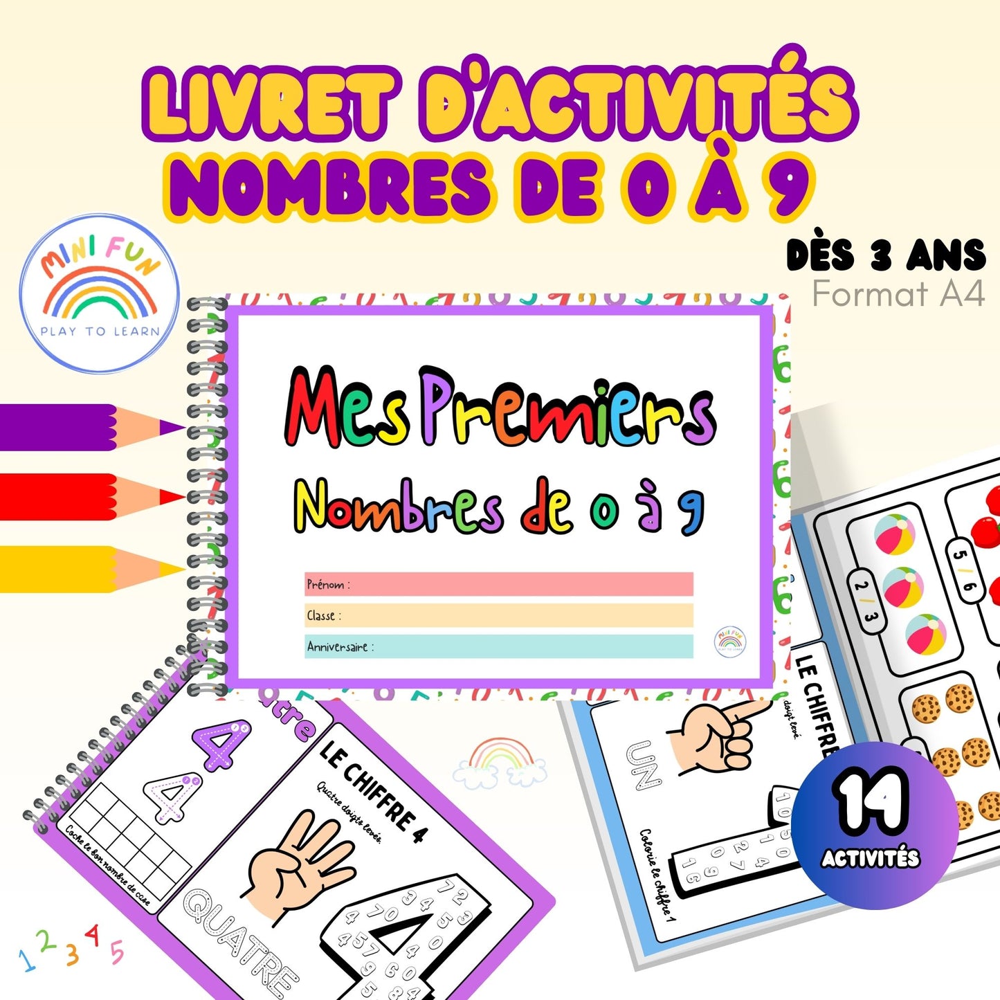 Livret Numérique "Les Nombres de 0 à 9" (Dès 3 ans)